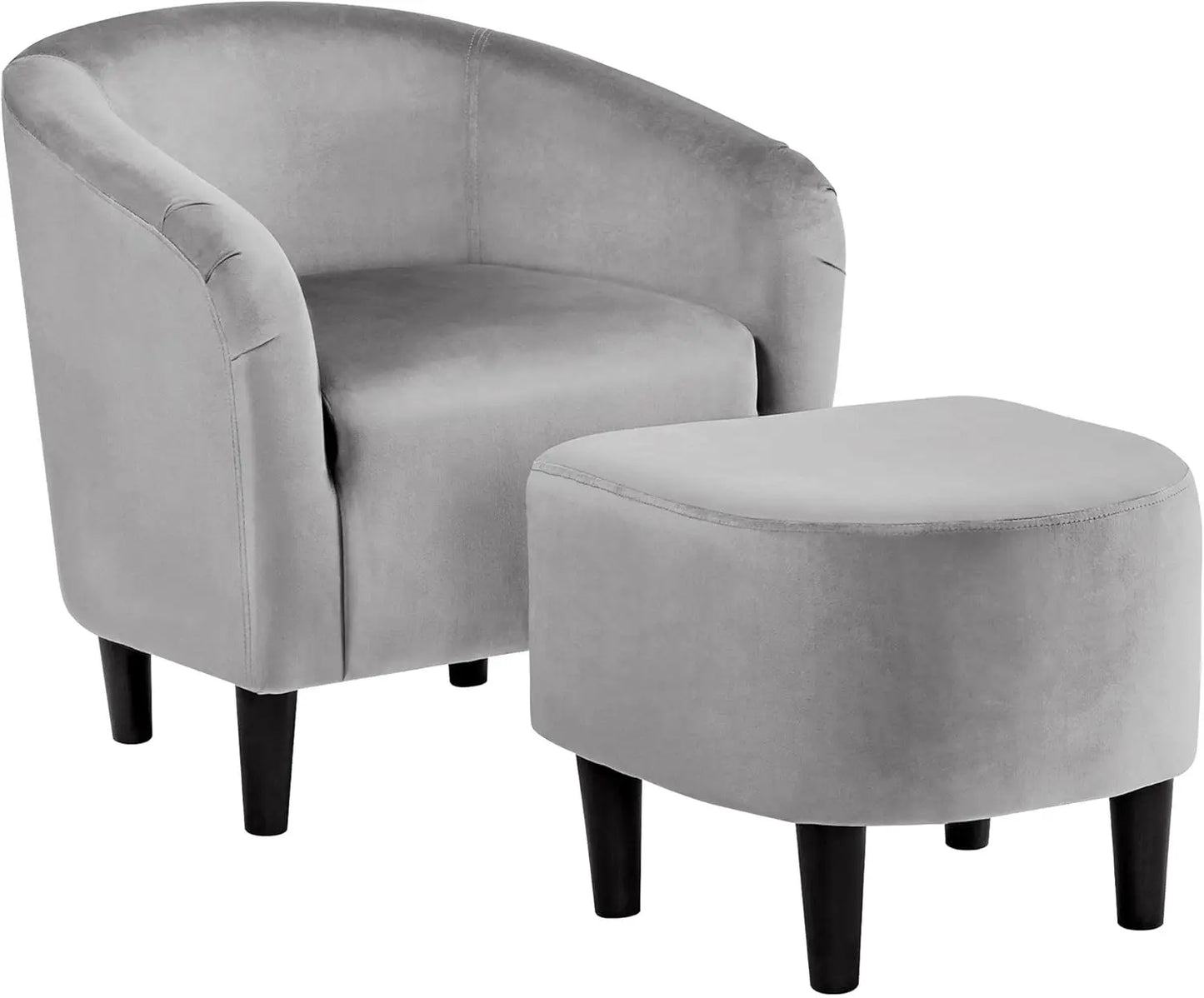 Modern Club Chair with Ottoman